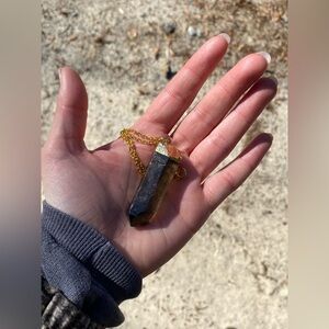 XL Smoky Quartz Pendant Necklace